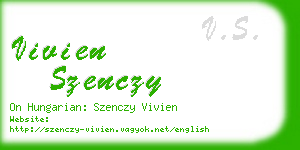 vivien szenczy business card